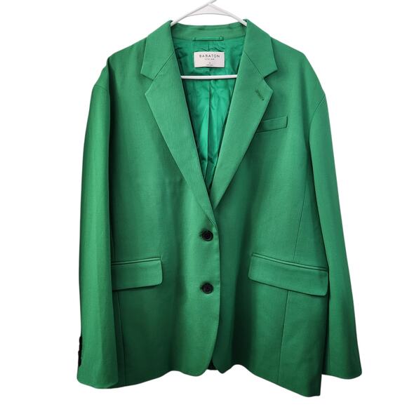 BABATON Atelier‎ Aritzia Vogue Oversized Blazer 2/M Green Preppy Career Office - Picture 1 of 9